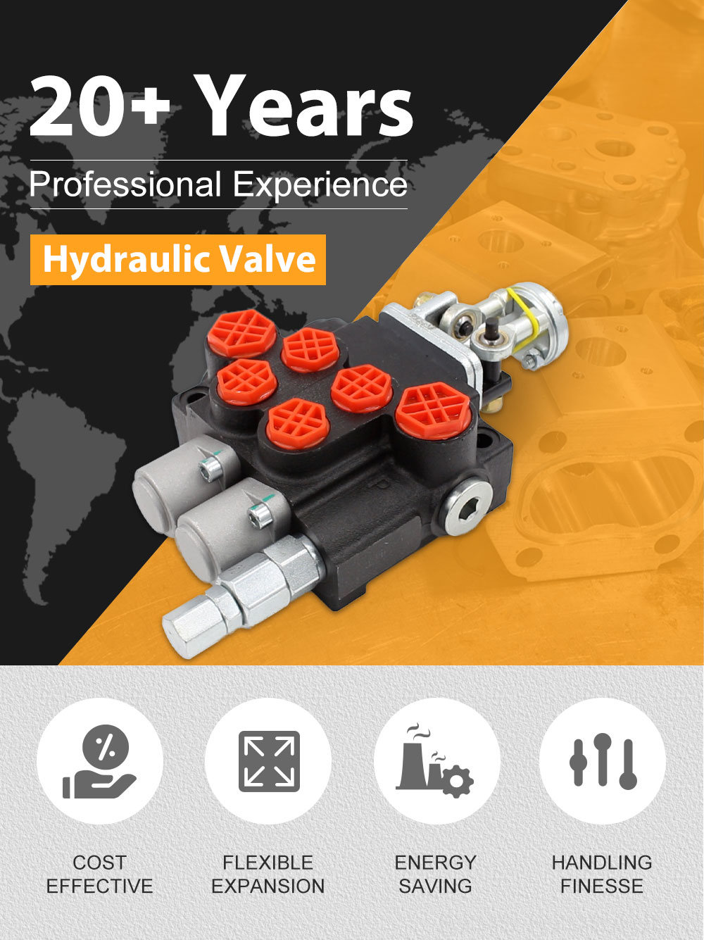 Automatic Distributor P40-2OT Manual and Joystick Directional Valve | Hydraulic Manufacturer detailed image